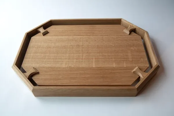 FLOATING TRAY - NATURAL QUARTER SAWN WHITE OAK handmade high-end tray - Image 7