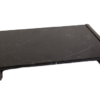 EDIT TRAY - OXIDIZED OAK AND BLACK PEARL simple modern marble and wood tray