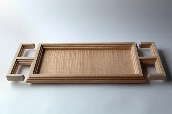 KEY TRAY - NATURAL FIGURED MAPLE all solid wood handmade unique tray