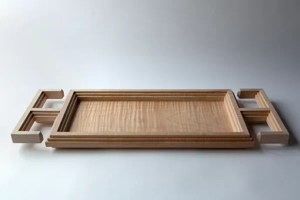 KEY TRAY - NATURAL FIGURED MAPLE all solid wood handmade unique tray - Image 6